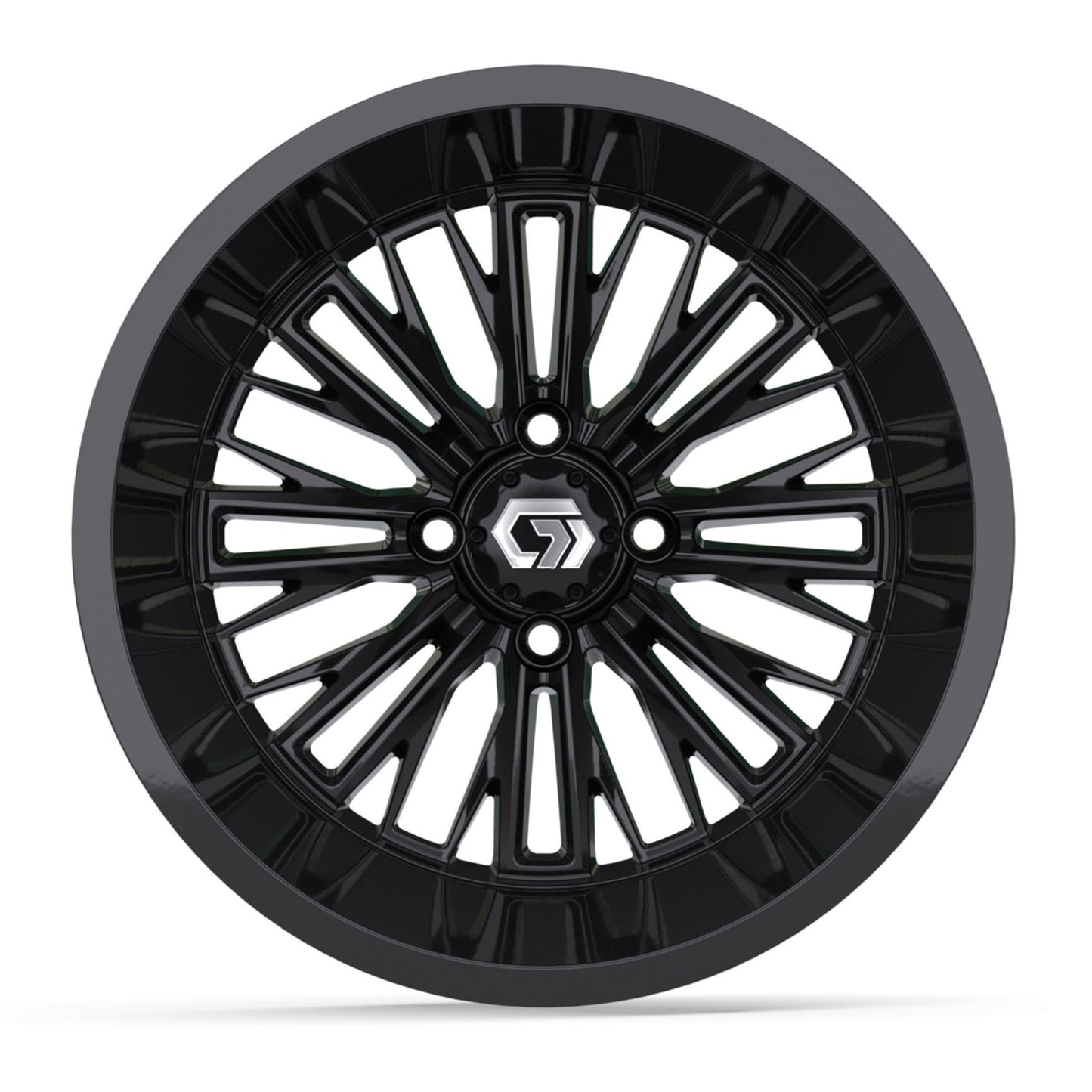 GTW Viper Gloss Black 15" Golf Cart Wheel