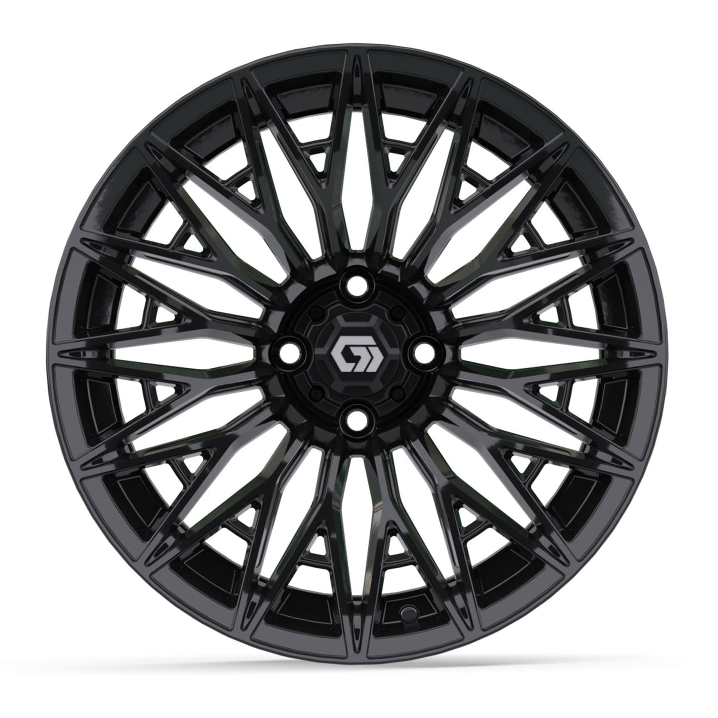 GTW® Blur Gloss Black 16" Golf Cart Wheel - Single