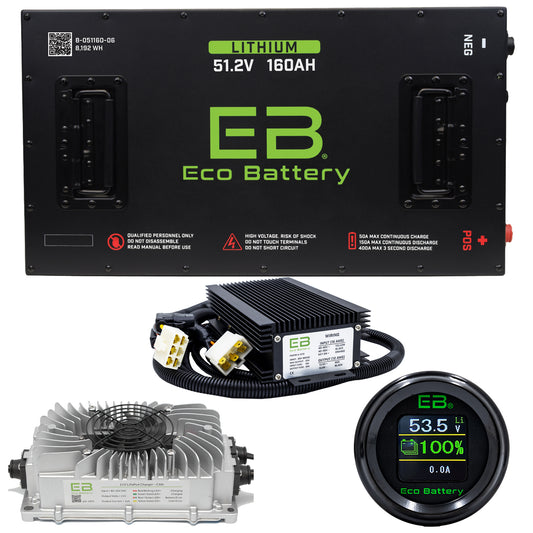 Club Car Carryall Eco Lithium 51.2V 160Ah GEN3 Battery Bundle 10 year warranty