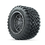 Set of (4) 12 in GTW® Volt Gunmetal Wheels with 22x11-R12 Nomad All-Terrain Tires
