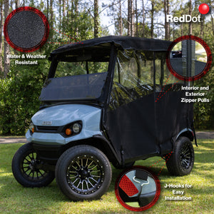 Red Dot Black AllGuard Golf Cart Enclosure for EZGO Liberty 4-Passenger Cart USA