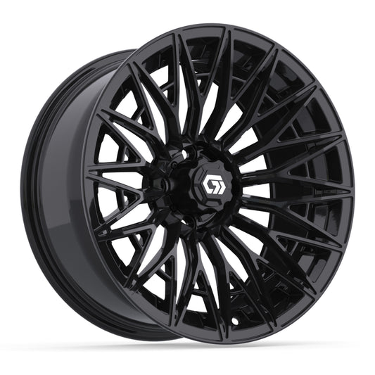 GTW® Blur Gloss Black 16" Golf Cart Wheel - Single