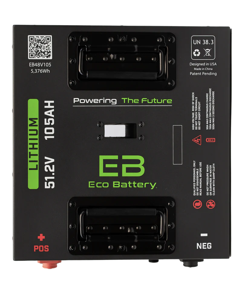 Eco Battery 51V 105Ah GEN3 Lithium Bundle for Evolution Golf Carts (9-Pin) – LiFePO4 + Lifetime Warranty