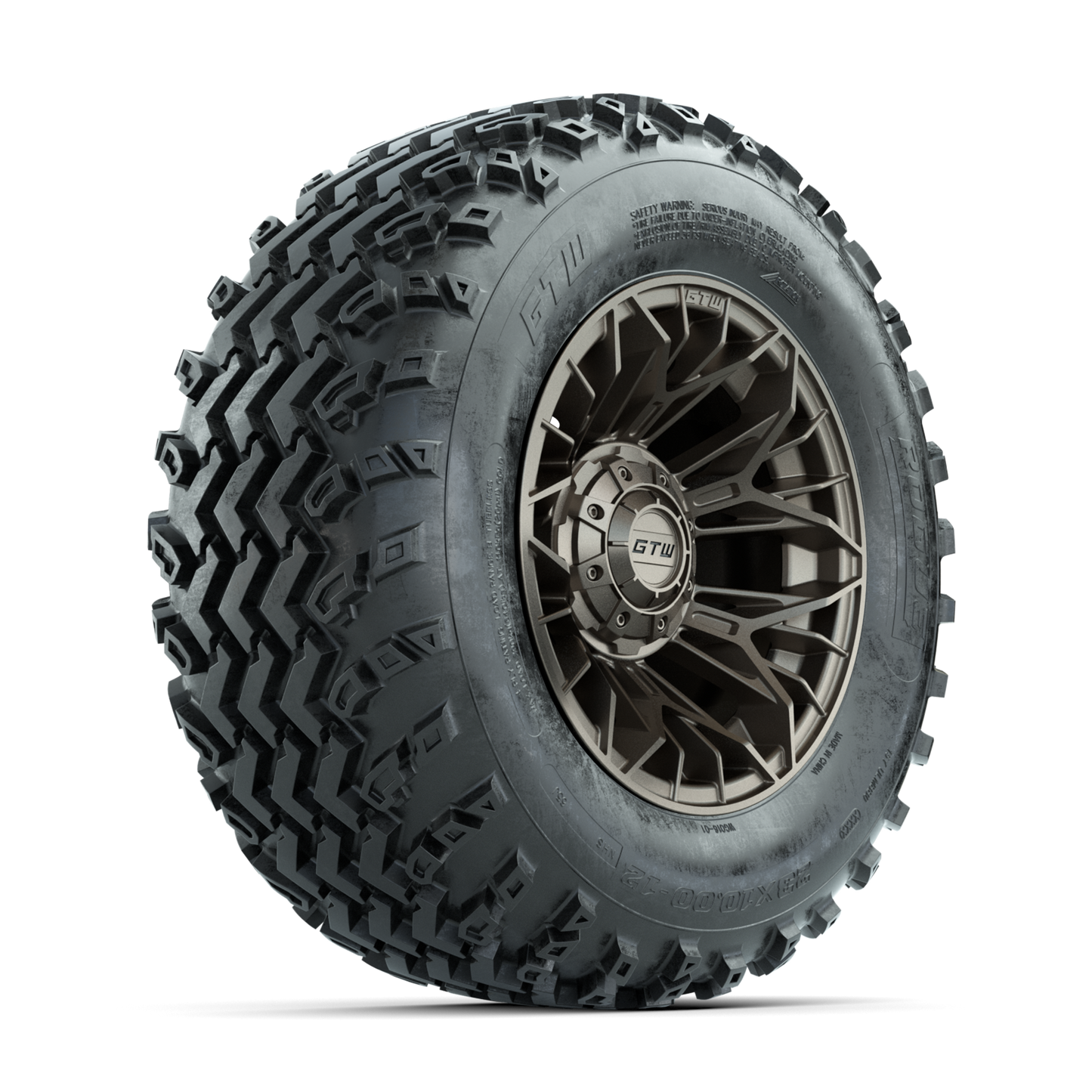 GTW Stellar Matte Bronze 12 in Wheels with 23x10.00-12 Rogue All Terrain Tires Full Set