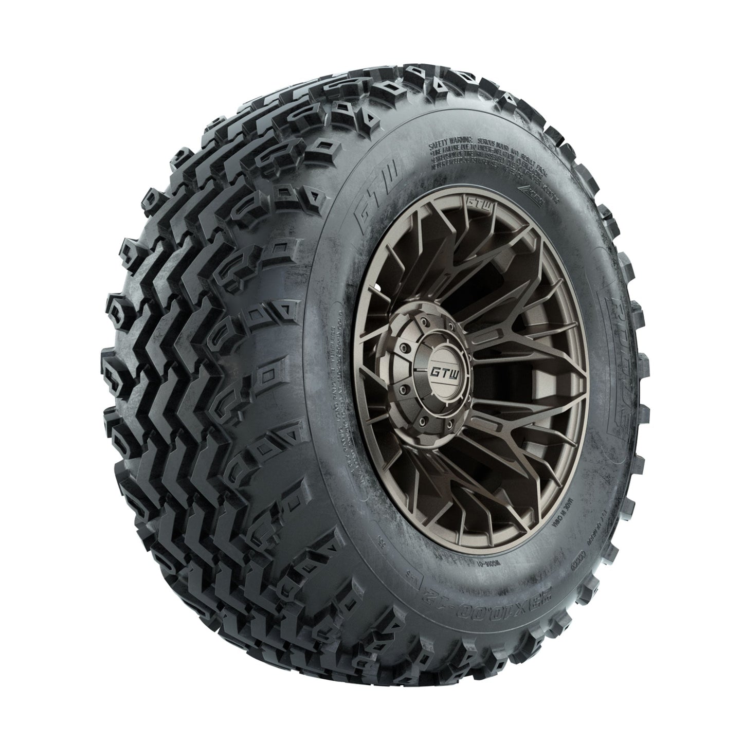 GTW Stellar Matte Bronze 12 in Wheels with 23x10.00-12 Rogue All Terrain Tires Full Set