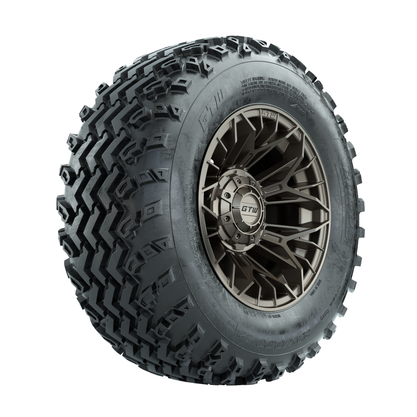 GTW Stellar Matte Bronze 12 in Wheels with 23x10.00-12 Rogue All Terrain Tires Full Set