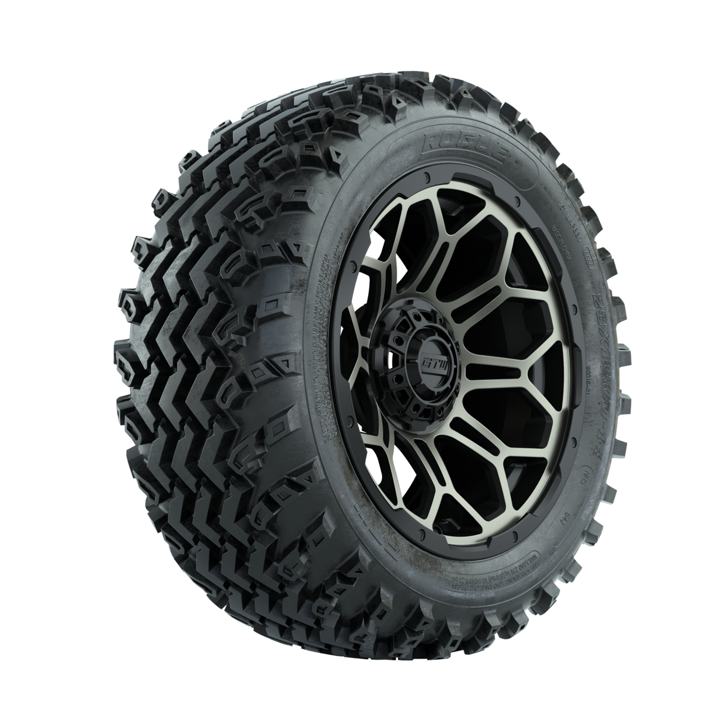 GTW Bravo Bronze/Black 14 in Wheels with 23x10.00-14 Rogue All Terrain Tires Full Set