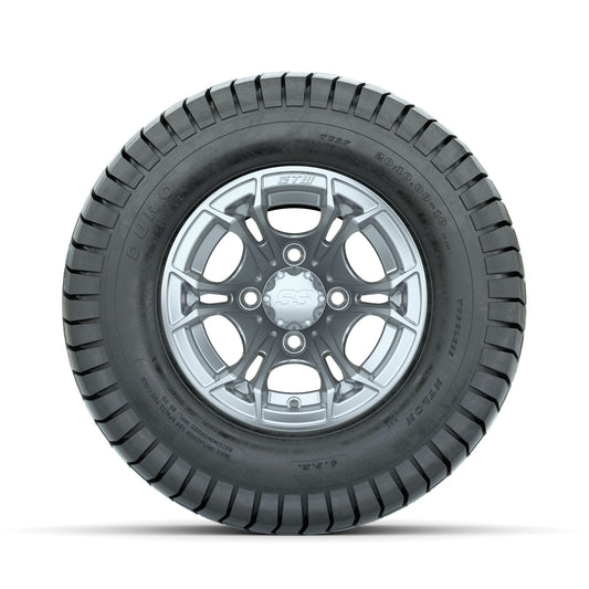 GTW Spyder Silver Brush 10 in Wheels with 20x10-10 Duro Soft Street Tires Full Set