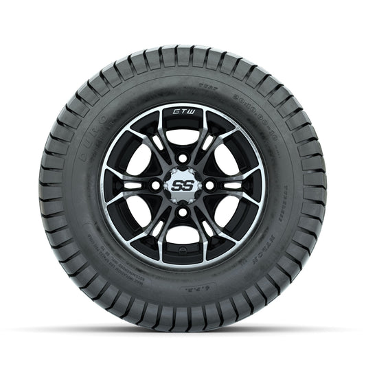 GTW Spyder Machined/Black 10 in Wheels with 20x10-10 Duro Soft Street Tires Full Set