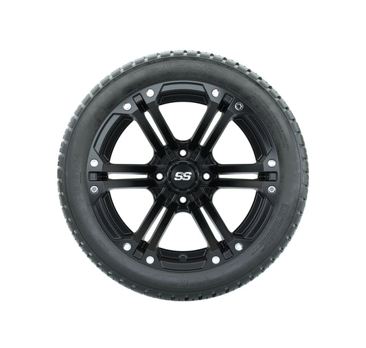Set of (4) 14" GTW Matte Black Specter Wheels On Lo-Pro Tires