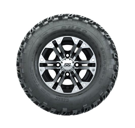 10" GTW Specter Black and Machined Wheels with 20" Duro All-Terrain Tires Set of 4