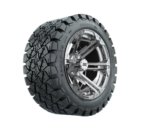GTW Specter 14" Chrome Wheels with 22" Timberwolf A/T Tires — Set of 4