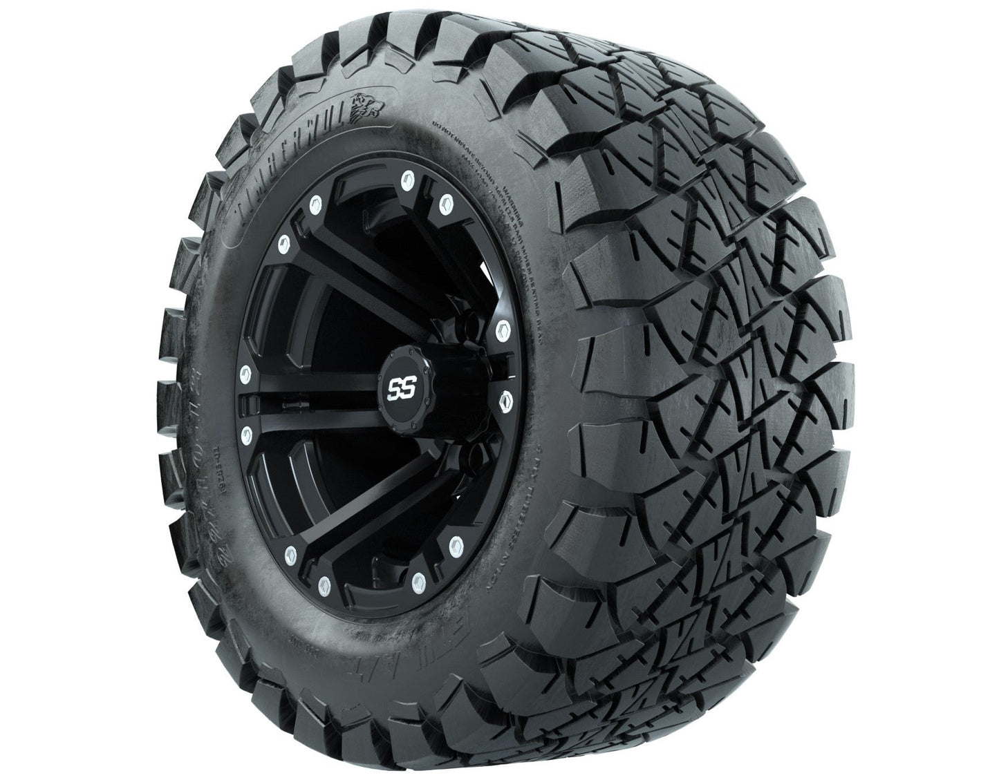 Set of (4) 12 in GTW Specter Wheels with 22x10-12 GTW Timberwolf All-Terrain Tires