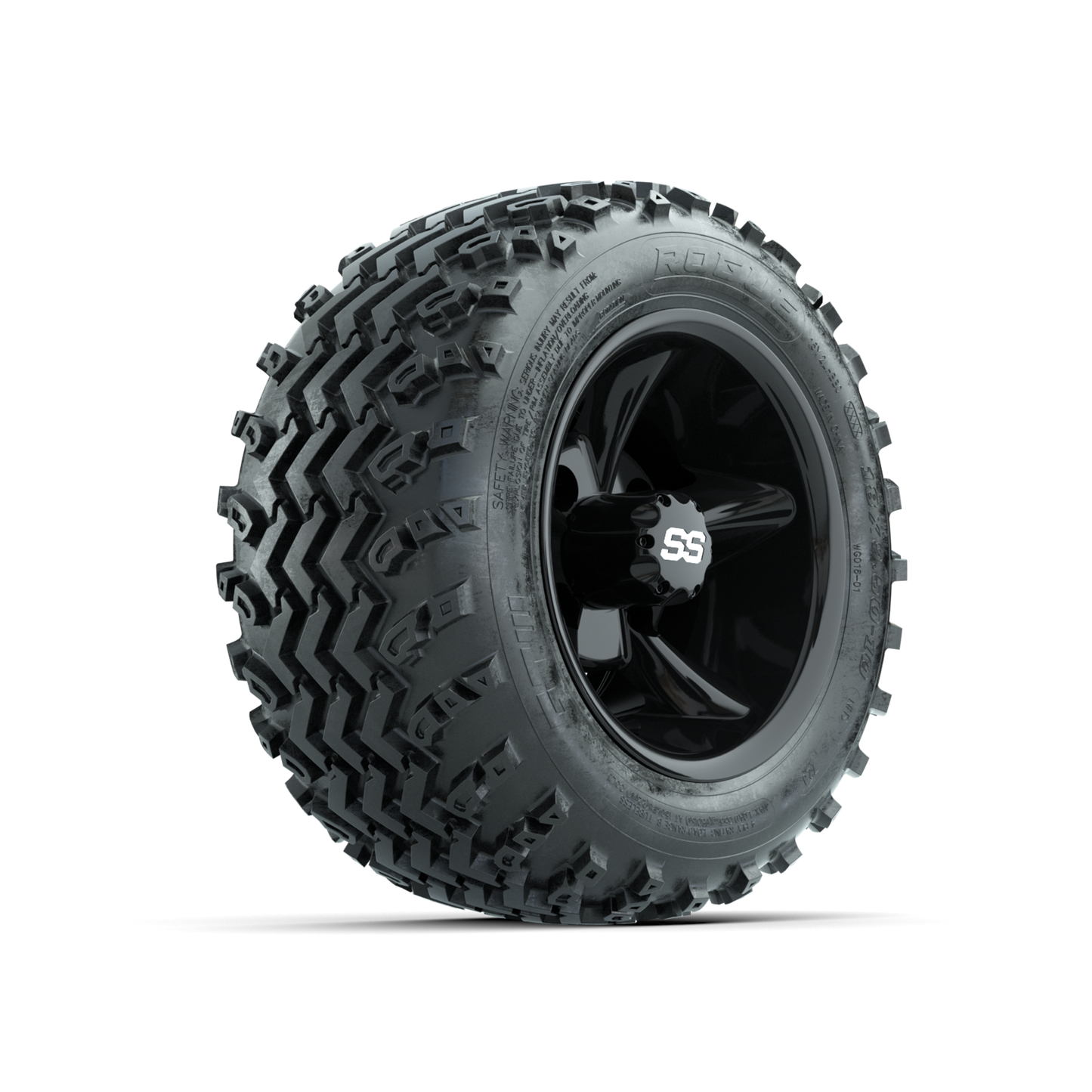 GTW Godfather Black 10 in Wheels with 18x9.50-10 Rogue All Terrain Tires Full Set