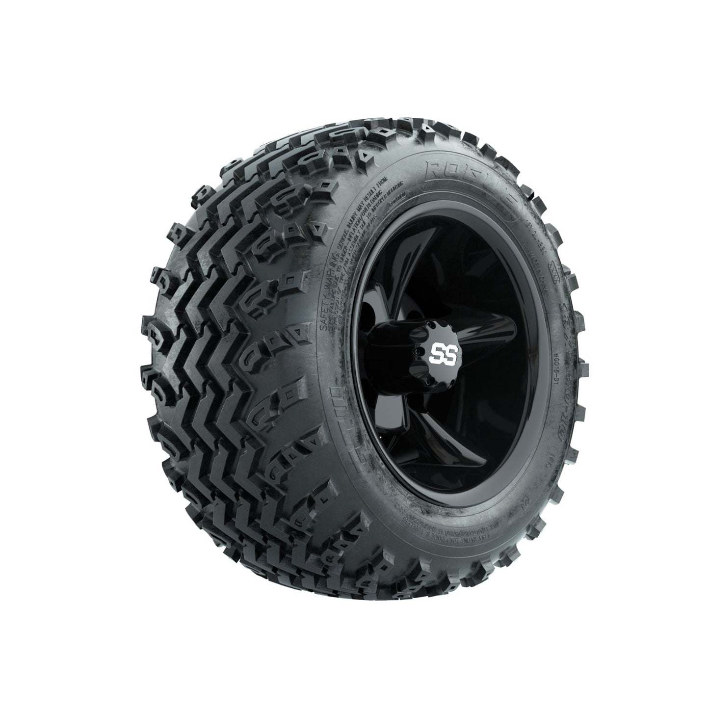 GTW Godfather Black 10 in Wheels with 18x9.50-10 Rogue All Terrain Tires Full Set