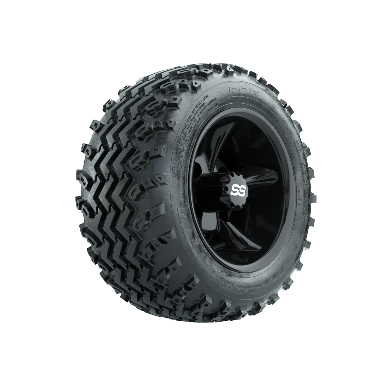 GTW Godfather Black 10 in Wheels with 18x9.50-10 Rogue All Terrain Tires Full Set