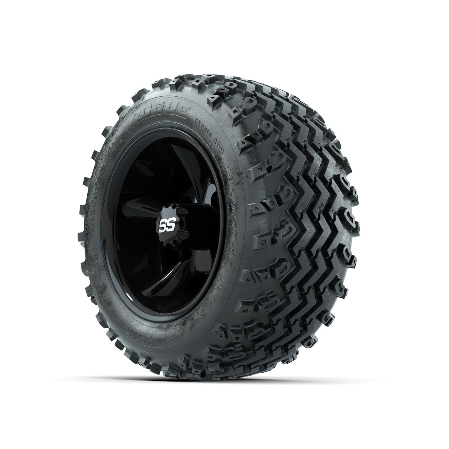 GTW Godfather Black 10 in Wheels with 18x9.50-10 Rogue All Terrain Tires Full Set