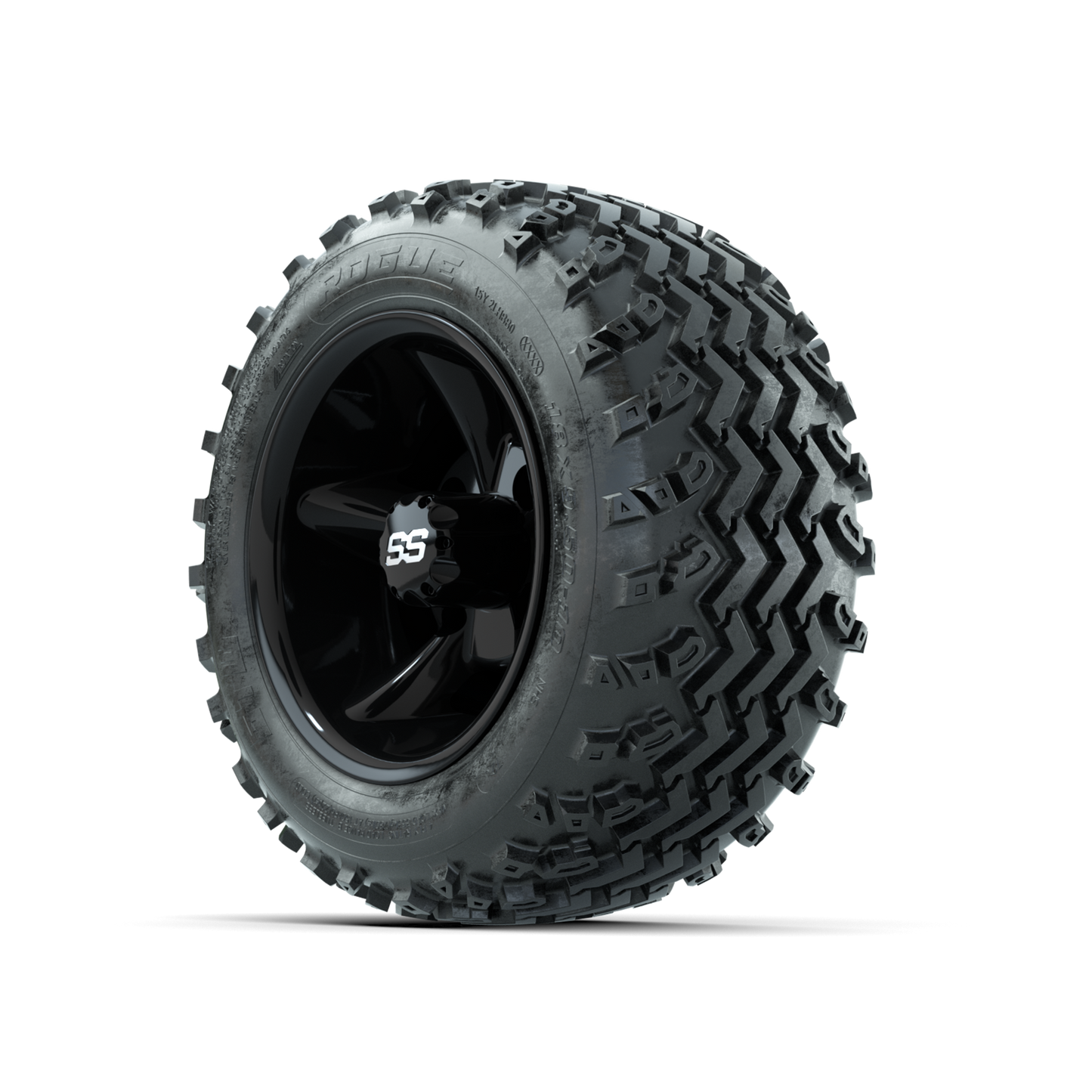 GTW Godfather Black 10 in Wheels with 18x9.50-10 Rogue All Terrain Tires Full Set