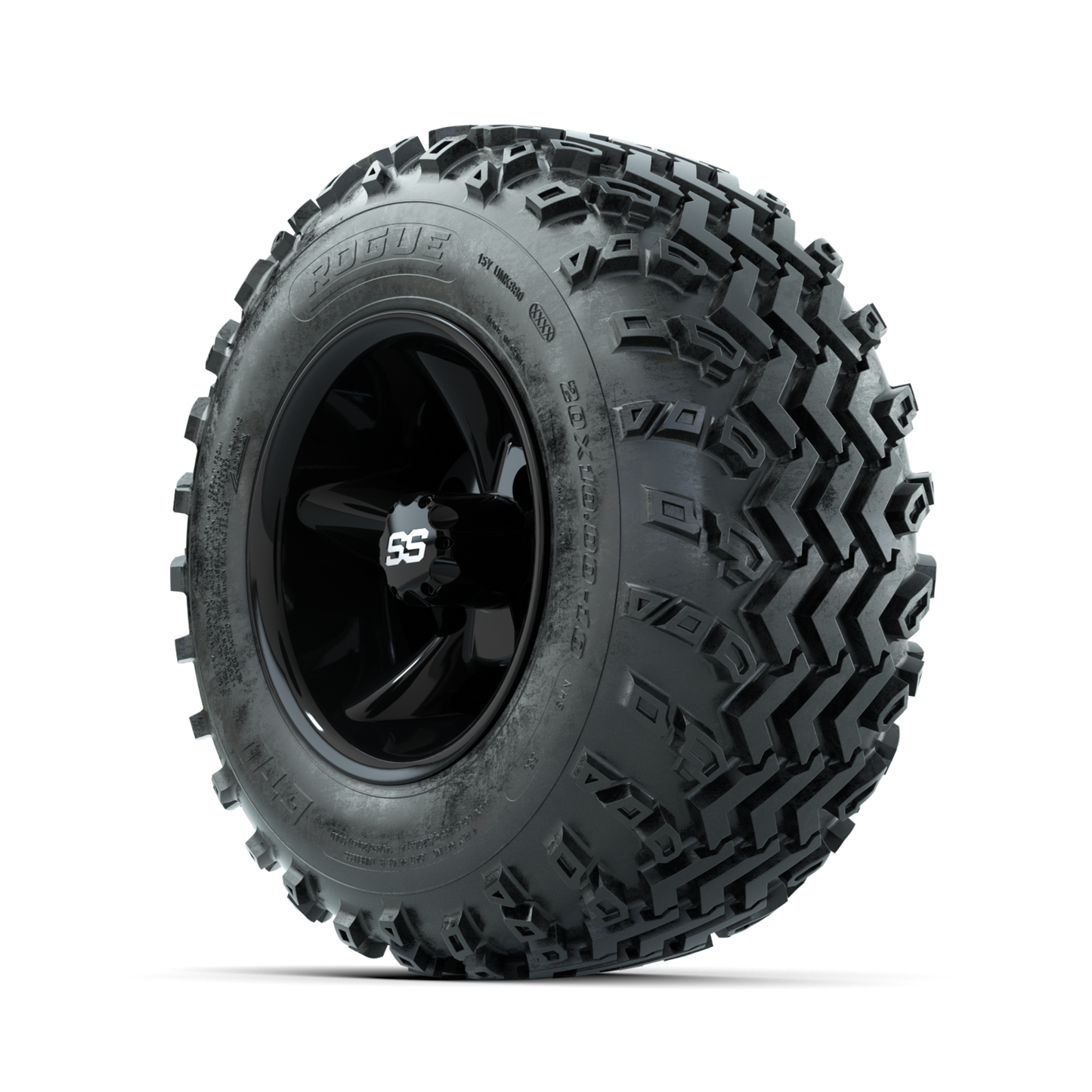 GTW Godfather Black 10 in Wheels with 20x10.00-10 Rogue All Terrain Tires Full Set