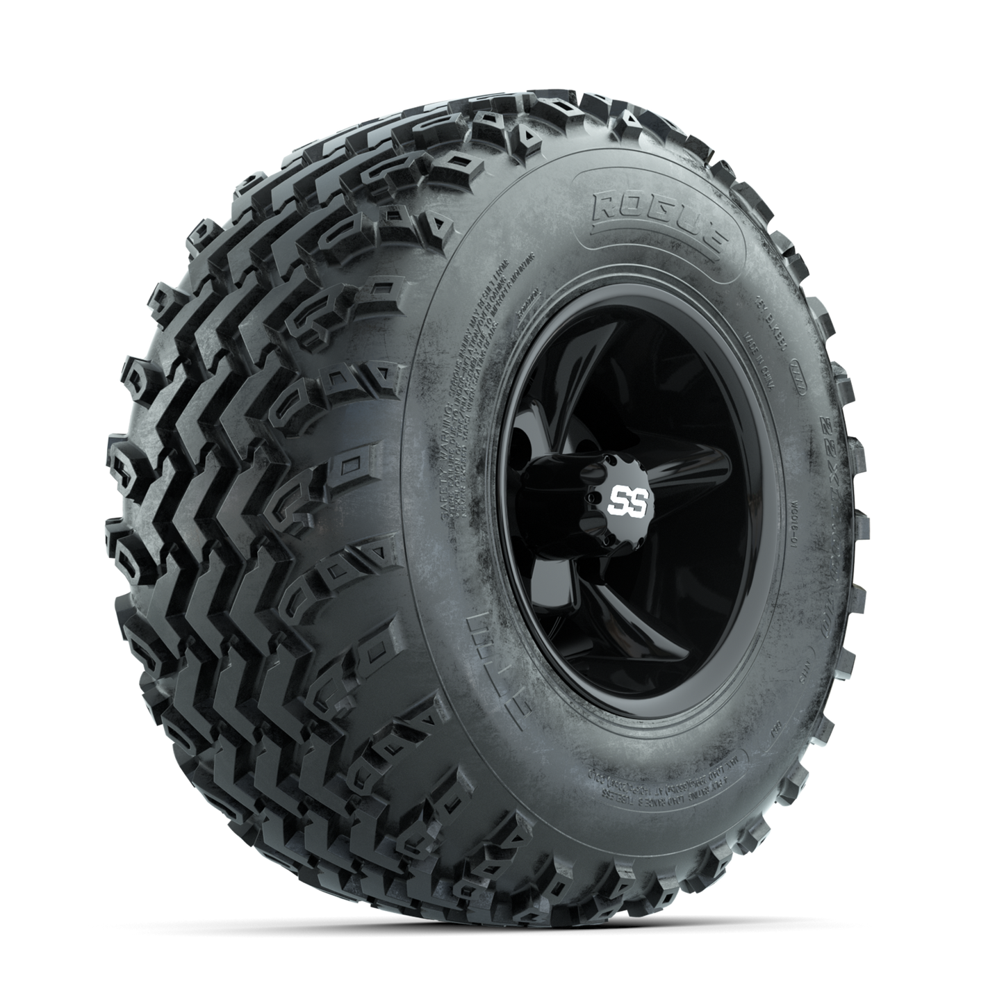 GTW Godfather Black 10 in Wheels with 22x11.00-10 Rogue All Terrain Tires Full Set