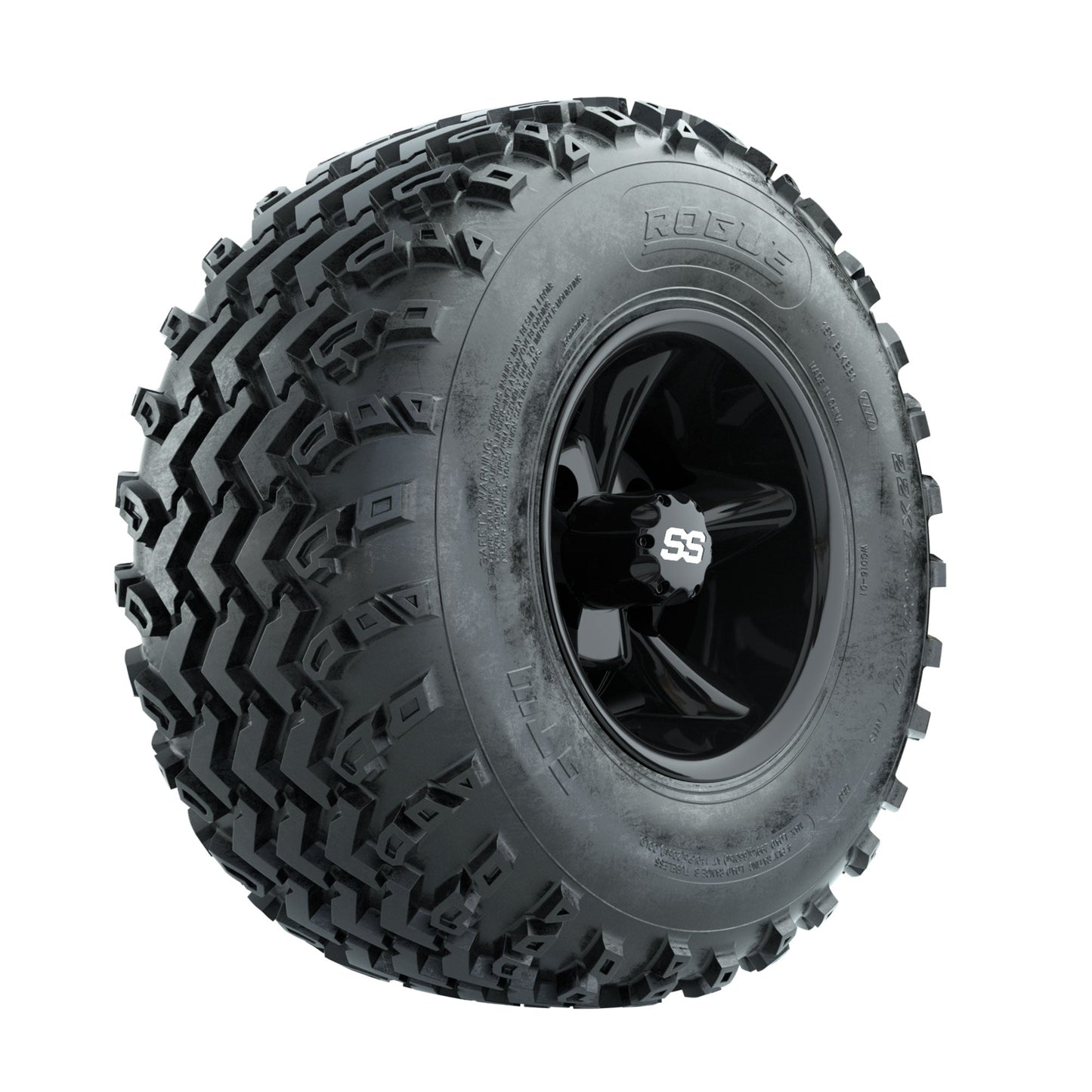 GTW Godfather Black 10 in Wheels with 22x11.00-10 Rogue All Terrain Tires Full Set