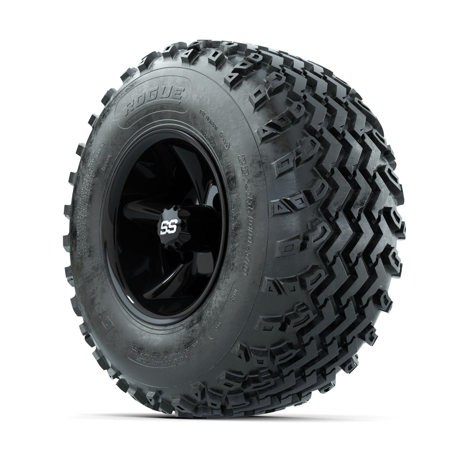 GTW Godfather Black 10 in Wheels with 22x11.00-10 Rogue All Terrain Tires Full Set