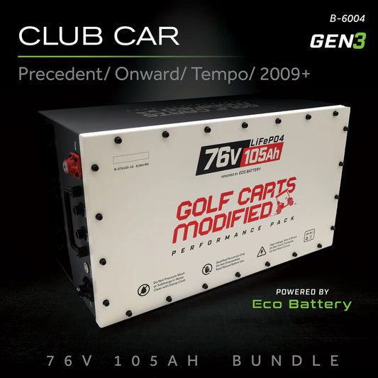 Eco Battery 76V 105Ah Lithium Golf Cart Battery Bundle - Club Car Precedent/Onward/Tempo Gen3