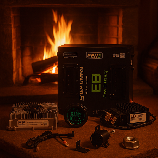 HEATED Eco Battery 51V 105aH Lithium Golf Cart Battery Kit Club Car Precedent Tempo Gen 3 10 Year Warranty HEATED