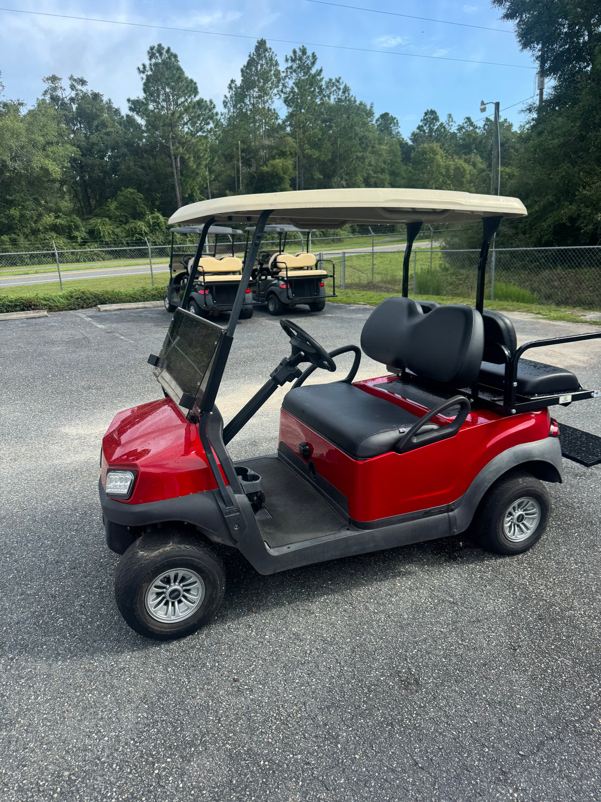 Used 2021 Club Car Tempo Red 48V Lithium Golf Cart