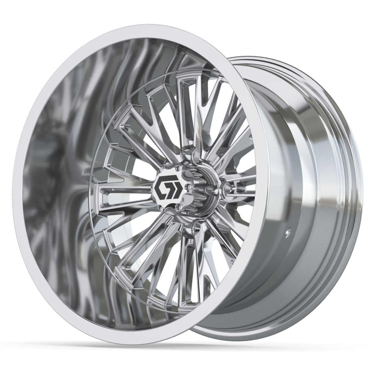 GTW® Viper Chrome 15" Golf Cart Wheel - Single | Deep Dish