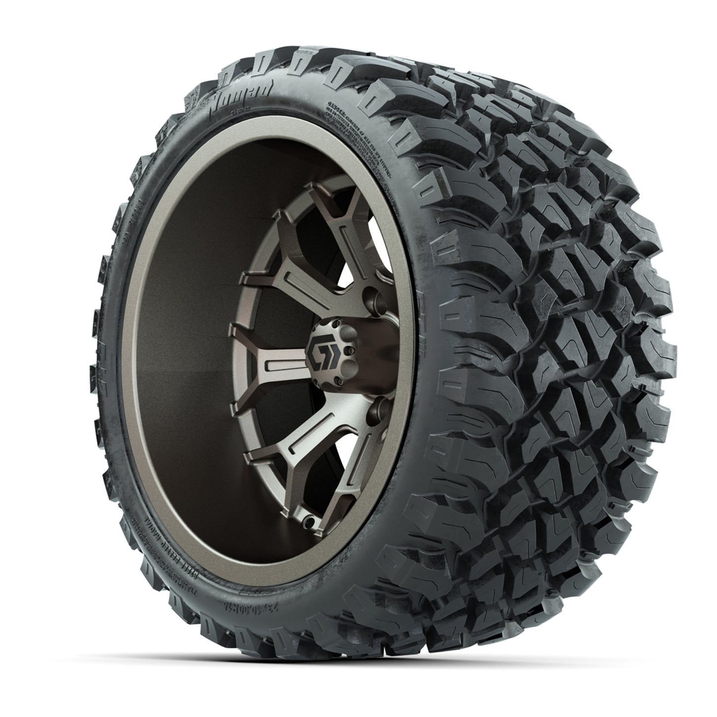GTW® Assault Matte Bronze 15" Wheels with 23X10-R15 Nomad Steel Belted Radial All-Terrain Tires - Full Set