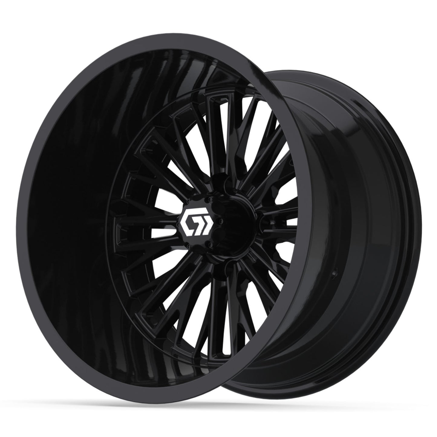 GTW Viper Gloss Black 15" Golf Cart Wheel