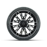 Set of (4) 15 in GTW® Stellar Machined & Black Wheels with 215/40-R15 Fusion GTR Street Tire