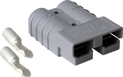 EZGO Electric Gray SB50 Anderson Plug with 6-Gauge Contacts | Golf Cart Side 1983-1995