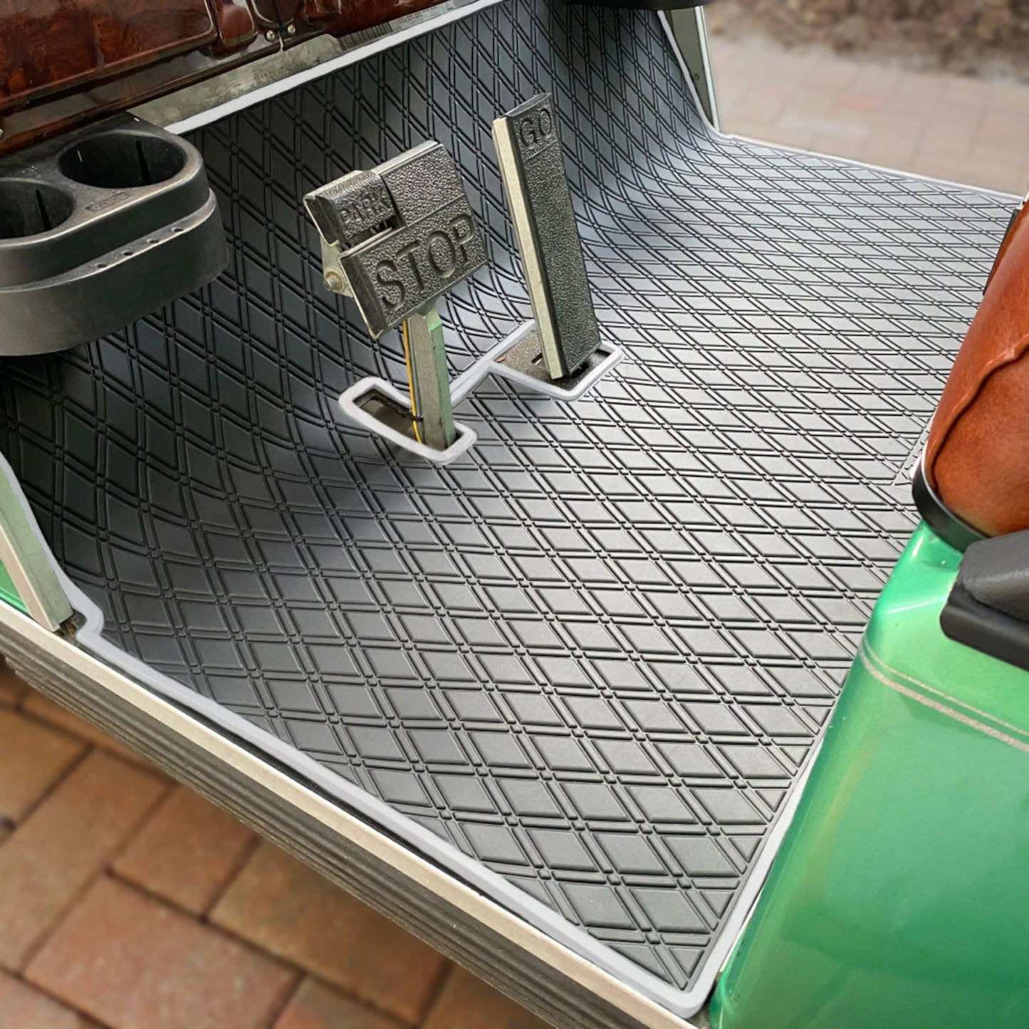 Club Car DS Floor Mat - Xtreme Full Coverage | Black/Grey 1982-2013 Villager
