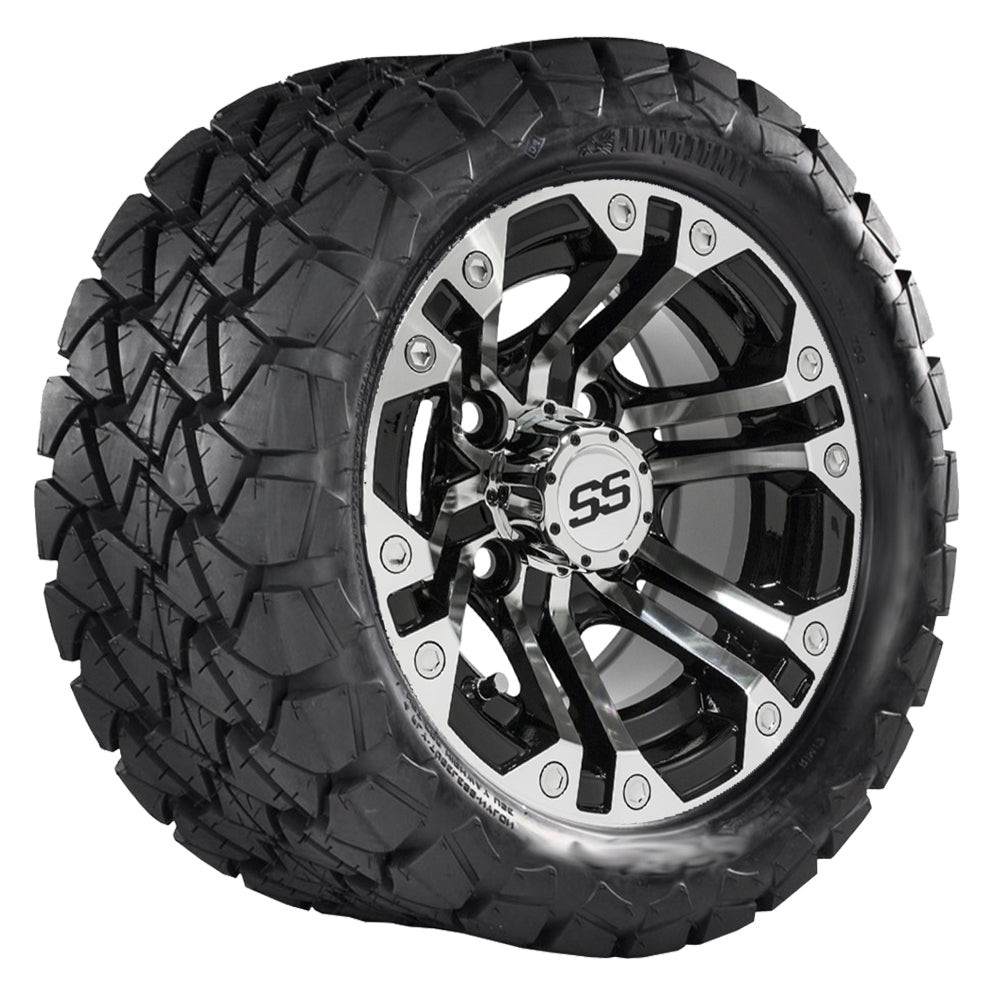 GTW Specter Black and Machined Wheels with 22in Timberwolf Tires - 10 Inch