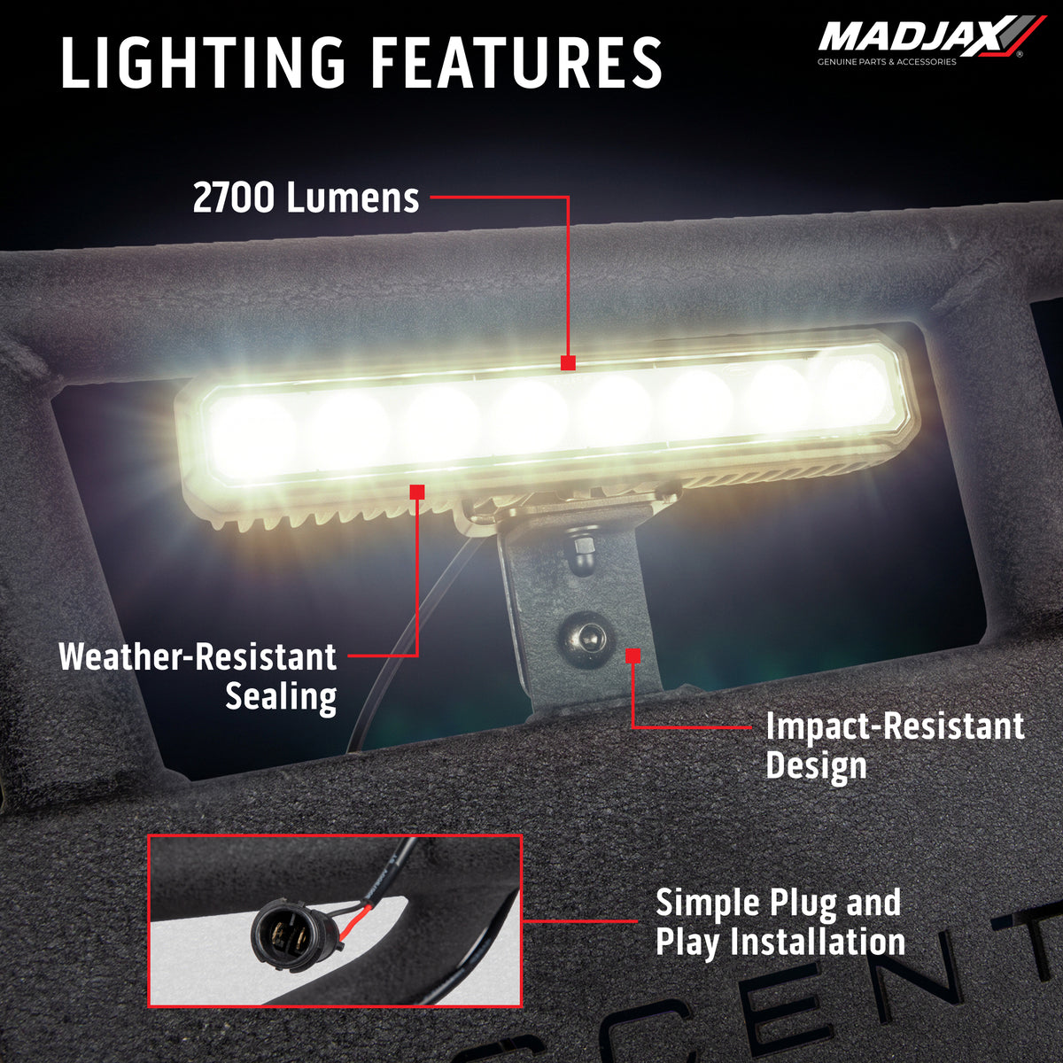 MadJax® Ascent Brush Guard with LED Light