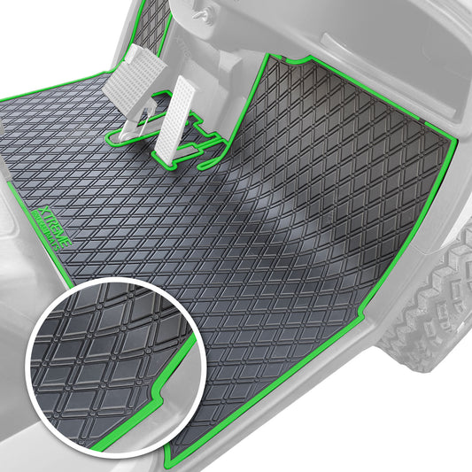 Xtreme Mats Golf Cart Floor Mat | Yamaha G29 / Drive — Black/Green