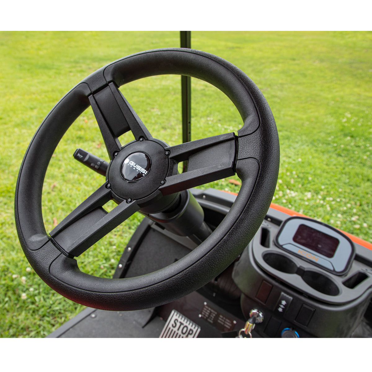 Gussi Italia® Giazza Black Steering Wheel Fits All ICON & Advanced EV Models
