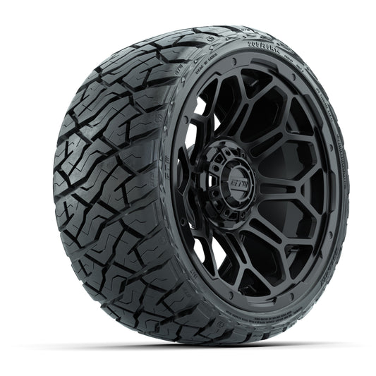 GTW Bravo Matte Black 14" Wheels with 205/35-R14 Maverick Low-Profile All-Terrain Tires – Full Set