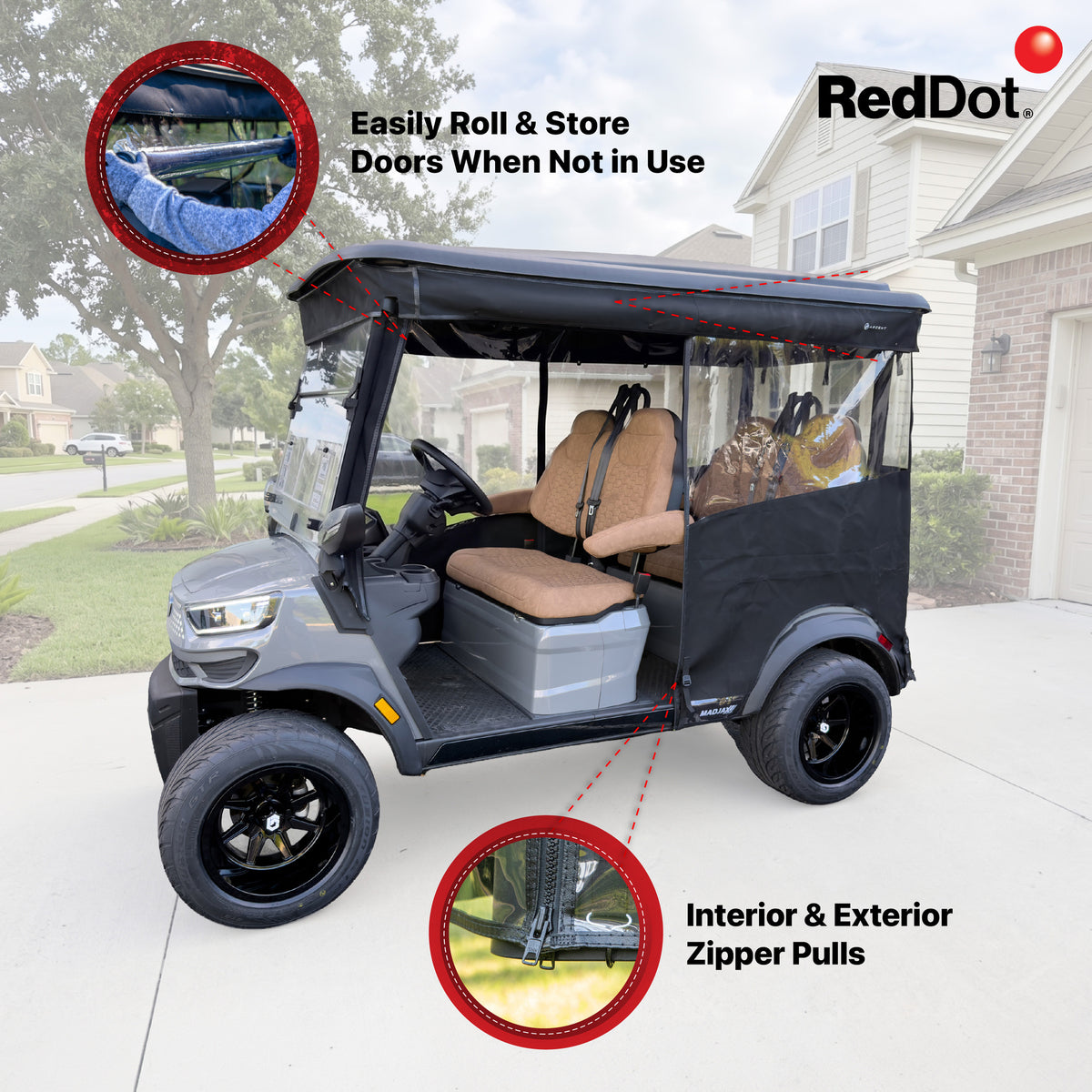 RedDot Chameleon 3-Sided Black Enclosure – Madjax Ascent 4-Passenger (Track Style)