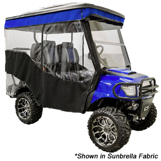 Black Sunbrella Enclosure & Valance – Club Car Precedent 2004+ | Triple Track 84" Top