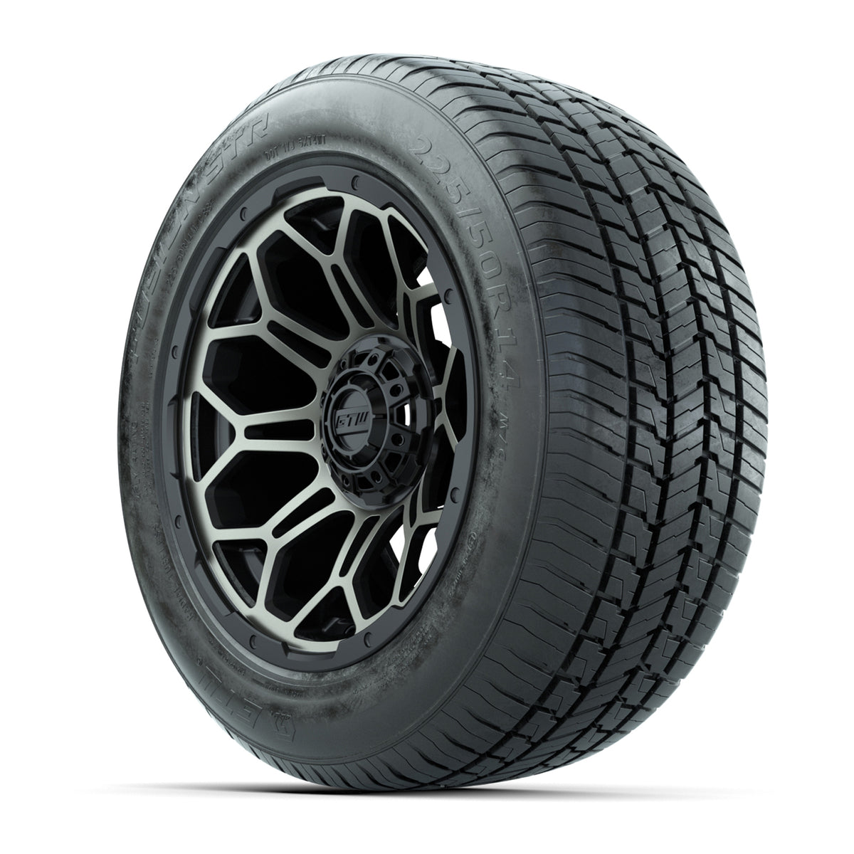 GTW® Bravo Matte Bronze 14" Wheels with 255/50-R14 Fusion STR DOT Approved Street Tires - Full Set
