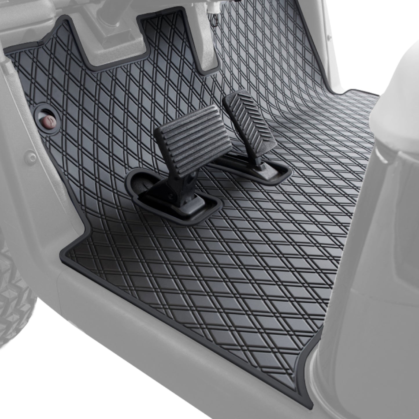 Xtreme Mats Full Coverage Golf Cart Floor Mat | EZGO RXV (2008-2022) / 2Five / Western – All Black