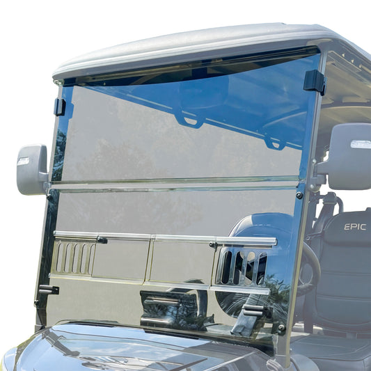 RedDot Tinted Vented Folding Windshield for Epic E40FX Golf Cart (4-Forward Facing Seats)