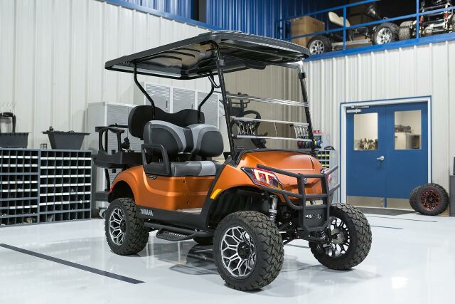 black extended golf cart top