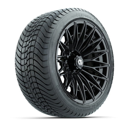 GTW® Blur Gloss Black 16" Wheels with 225/40-R16 Mamba Street Tires - Full Set