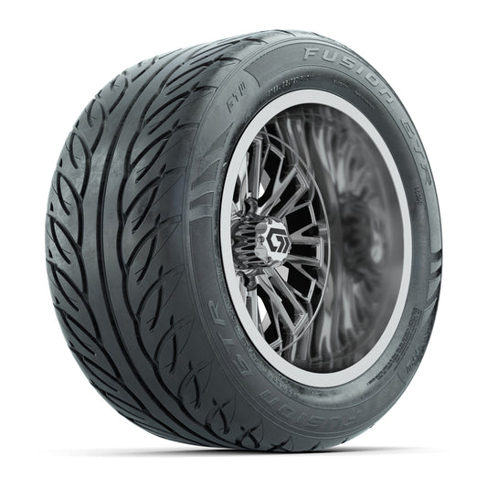 GTW Viper Chrome 14x9 Wheels with 255/45-R14 Fusion GTR Street Tires - Set of 4