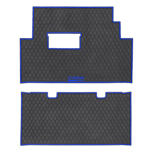 Xtreme Mats Club Car Onward Floor Mat | Full Coverage Black & Blue | 2004-Up