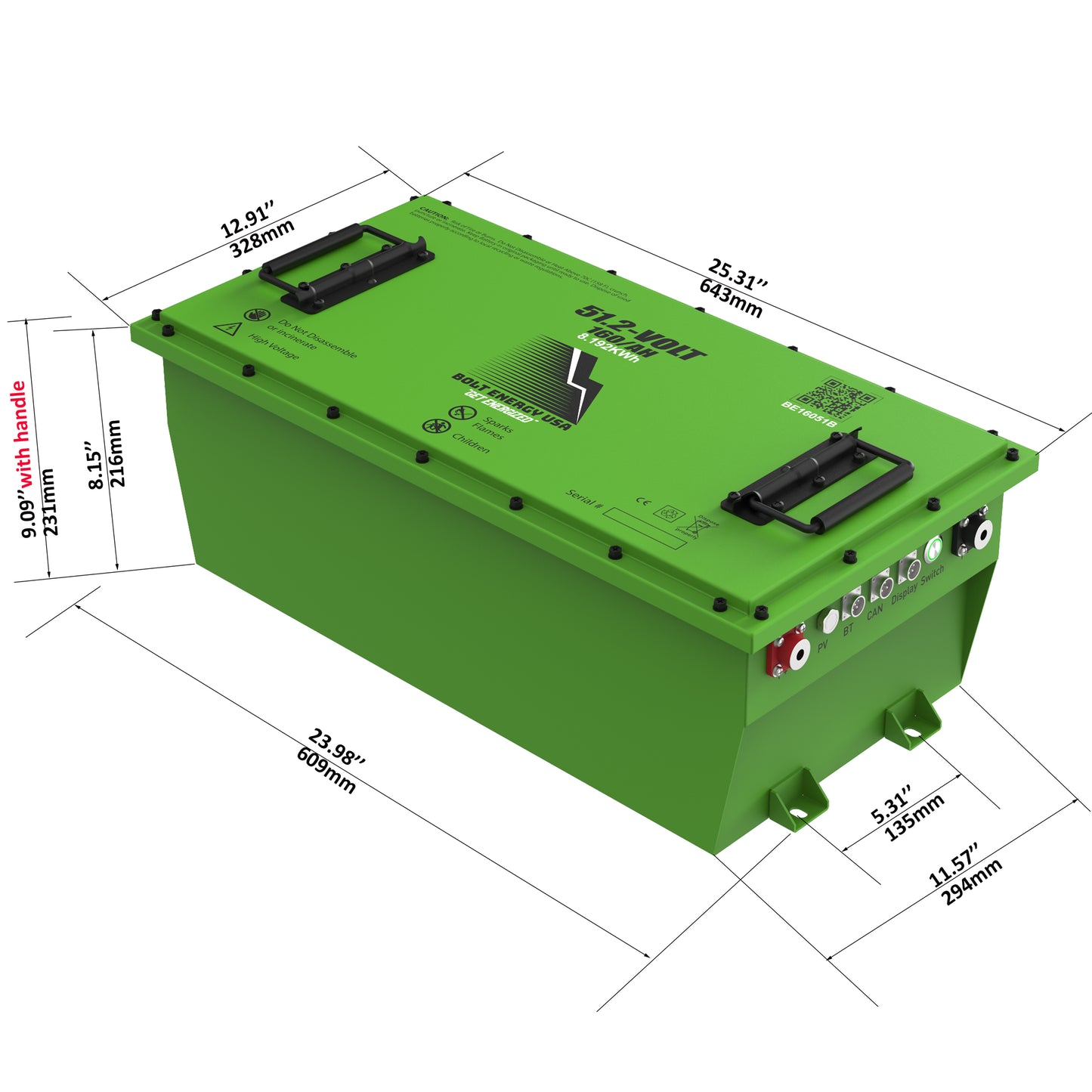 Bolt Energy 51V 160AH Lithium Battery Kit for ICON i20, i40, i40L, i60L, & i80 Golf Carts